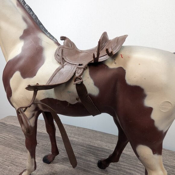 Vintage Mighty Viking Brave Erik Louis Marx 1970's with Marx Storm Cloud Horse - Picture 9 of 16